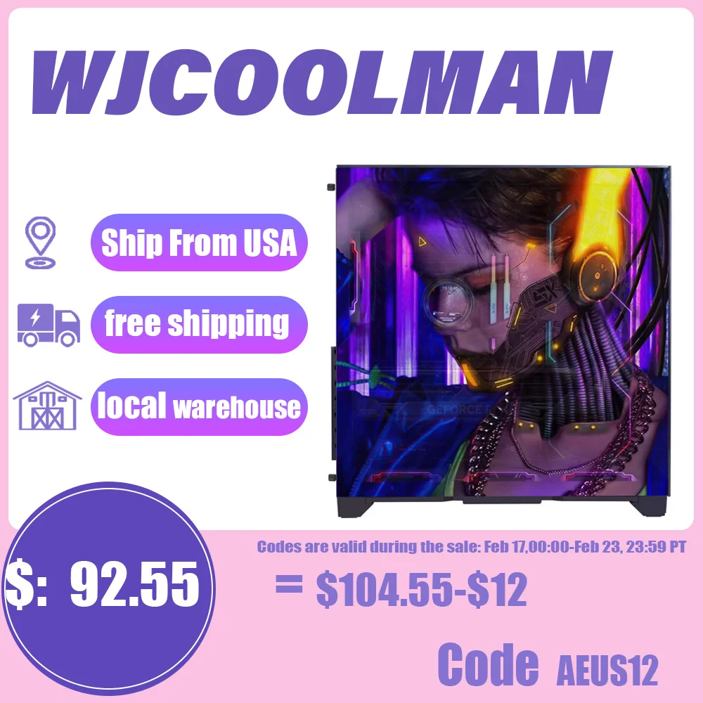 WJCOOLMAN Tian Ji S3 Black Panoramic Version 2Side Transparent Glass Gaming Computer Case with 7 Fan Positions 360 AIO Support
WJCOOLMAN Tian Ji S3 Black Panoramic Version 2Side Transparent Glass Gaming Computer Case with 7 Fan Positions 360 AIO Support
