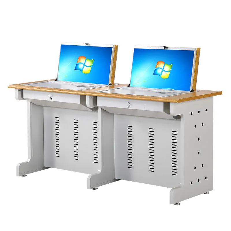 Computer desk, school multimedia classroom, computer room, automatic lifting desk, training desk, monitor, hidden desk
Computer desk, school multimedia classroom, computer room, automatic lifting desk, training desk, monitor, hidden desk