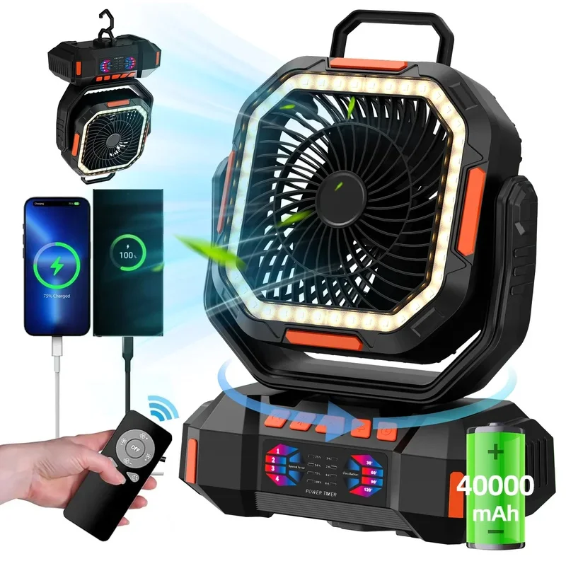 2026 Portable Camping Tent Fan Wireless USB Rechargeable Remote Control Large Air Volume Fan With LED Light For Fishing Outdoor
2026 Portable Camping Tent Fan Wireless USB Rechargeable Remote Control Large Air Volume Fan With LED Light For Fishing Outdoor