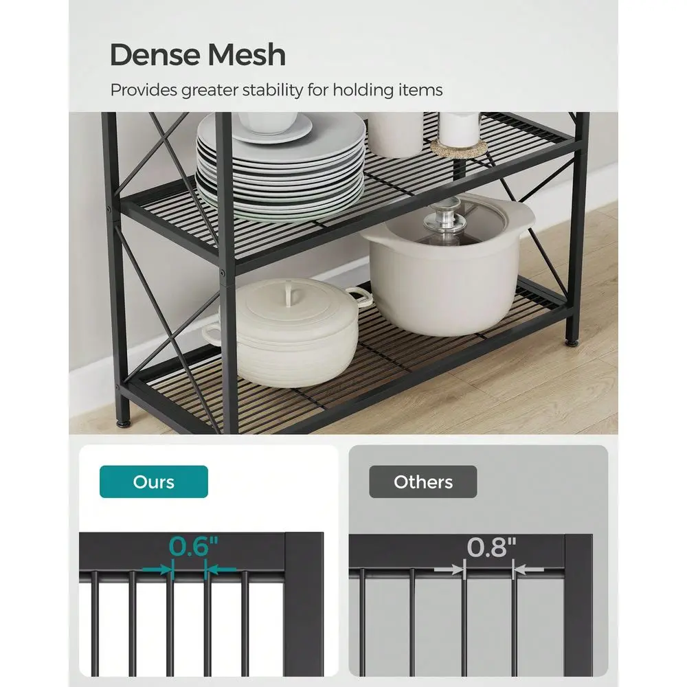 5Tier Metal Storage Shelves, Kitchen Organization And Storage Rack, Shelf Organizer, Shelving Unit With X Side Frames, Dense Me
5Tier Metal Storage Shelves, Kitchen Organization And Storage Rack, Shelf Organizer, Shelving Unit With X Side Frames, Dense Me