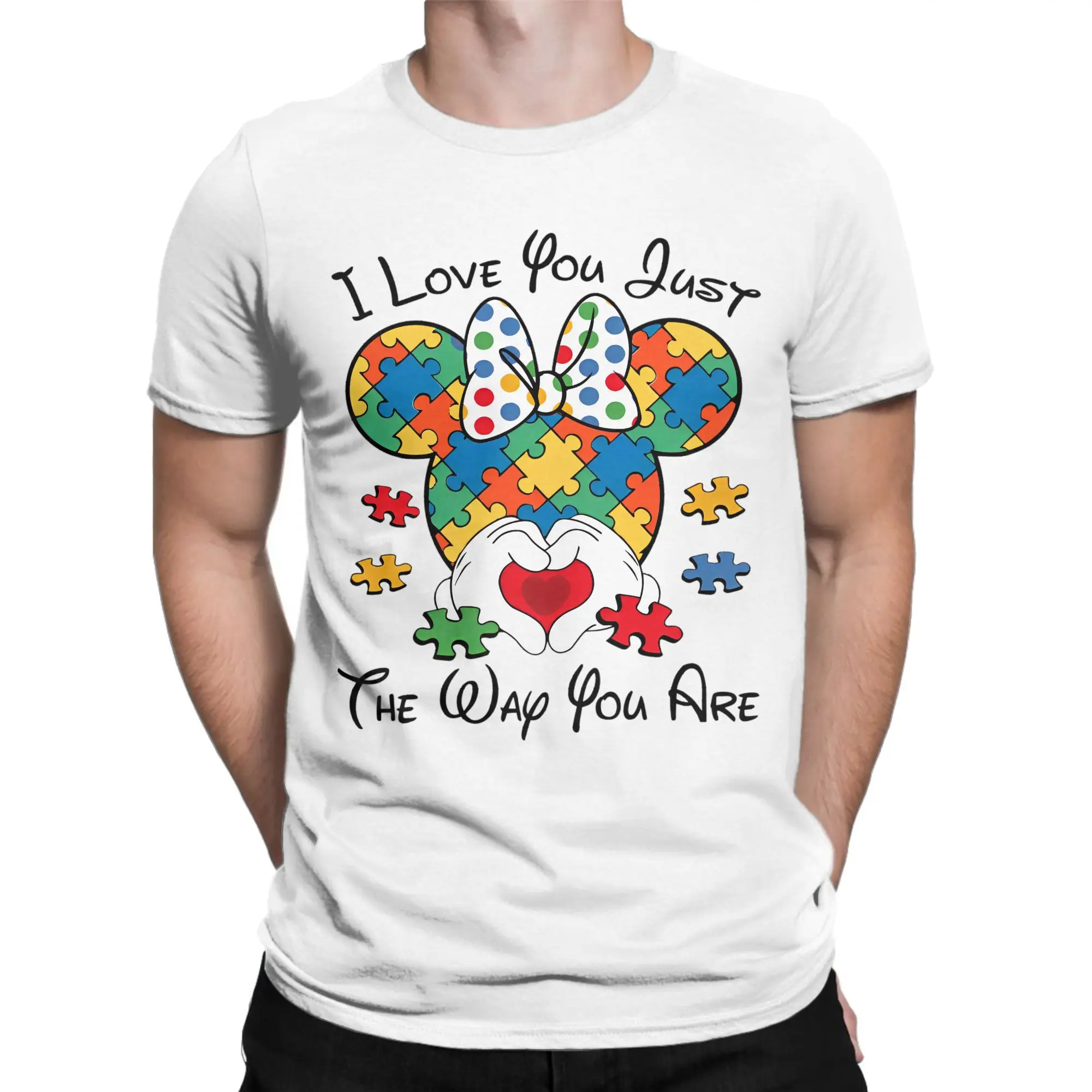 Mickey Mouse Puzzle T-Shirts for Men Novelty Pure Cotton Tees Round Collar Short Sleeve T Shirt Birthday Gift Clothes
Mickey Mouse Puzzle T-Shirts for Men Novelty Pure Cotton Tees Round Collar Short Sleeve T Shirt Birthday Gift Clothes