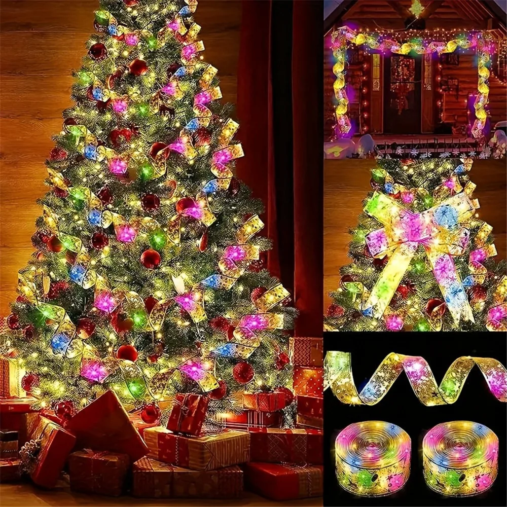 2/5/10M Christmas Ribbon Fairy Light String Merry Christmas Decorations for Home Xmas Holiday Navidad Gifts New Year 2027
2/5/10M Christmas Ribbon Fairy Light String Merry Christmas Decorations for Home Xmas Holiday Navidad Gifts New Year 2027