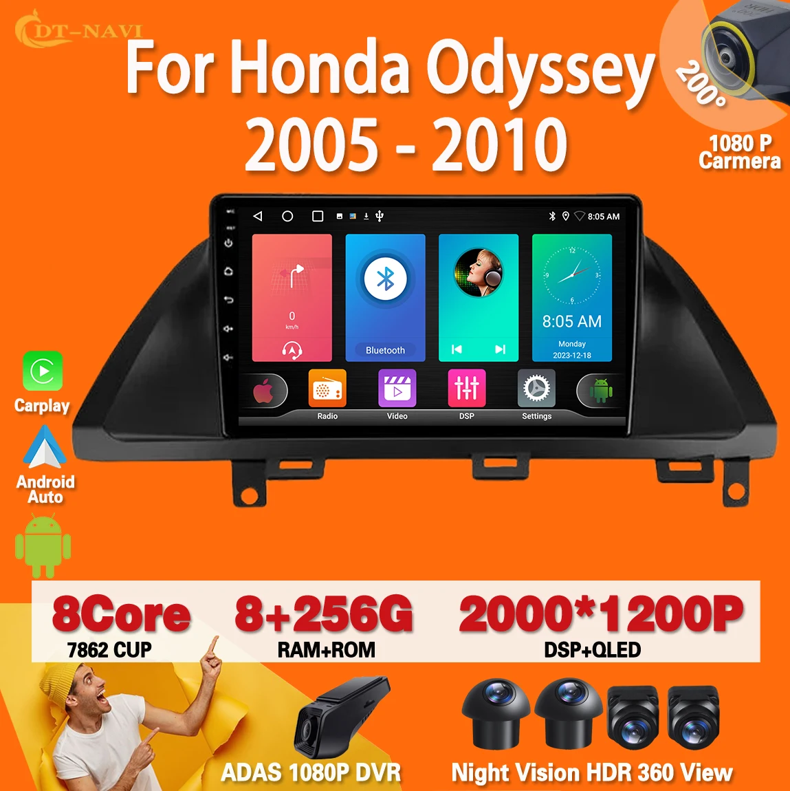Android 13 For Honda Odyssey 2005 - 2010 Radio Carplay Auto Radio Stereo Multimedia Player Navigation GPS NO 2din DVD 4G WIFI
Android 13 For Honda Odyssey 2005 - 2010 Radio Carplay Auto Radio Stereo Multimedia Player Navigation GPS NO 2din DVD 4G WIFI