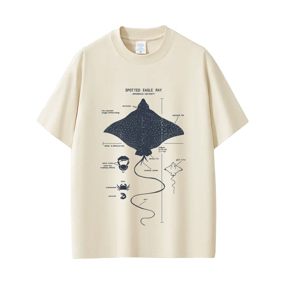 Marine Animals Spotted Eagle Ray Anatomy Graphic T-shirt Men Women Casual Funny T Shirts Men's Vintage Oversized Short Sleeve
Marine Animals Spotted Eagle Ray Anatomy Graphic T-shirt Men Women Casual Funny T Shirts Men's Vintage Oversized Short Sleeve