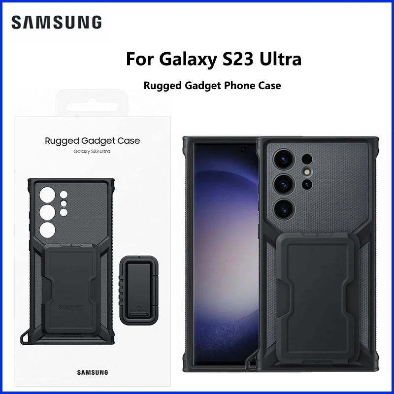Original Samsung Galaxy S23 Ultra Rugged Gadget Phone Case Heavy Duty Protective Cover w/Platform for Card Slot Holder EF-RS918
Original Samsung Galaxy S23 Ultra Rugged Gadget Phone Case Heavy Duty Protective Cover w/Platform for Card Slot Holder EF-RS918