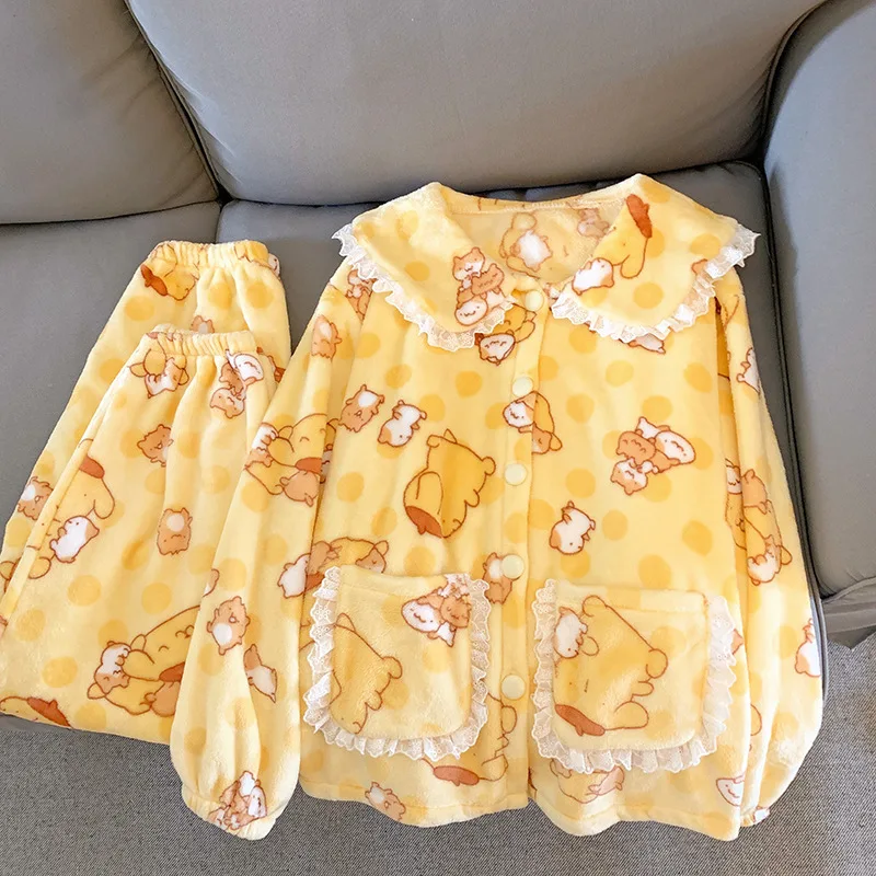 Лидер продаж, фланелевые пижамы с помпоном Purin, бархатная одежда для сна, теплые мягкие плюшевые пижамы, женская зимняя домашняя одежда, рождественские подарки
Лидер продаж, фланелевые пижамы с помпоном Purin, бархатная одежда для сна, теплые мягкие плюшевые пижамы, женская зимняя домашняя одежда, рождественские подарки