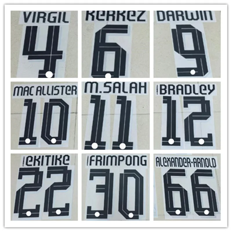 2025/26 new Liveerr ppool champis Name Set away DIOGO J. Heat transfer stickers A.BECKER HEAT TRANSFER IRON SALAHH.M Patches
2025/26 new Liveerr ppool champis Name Set away DIOGO J. Heat transfer stickers A.BECKER HEAT TRANSFER IRON SALAHH.M Patches