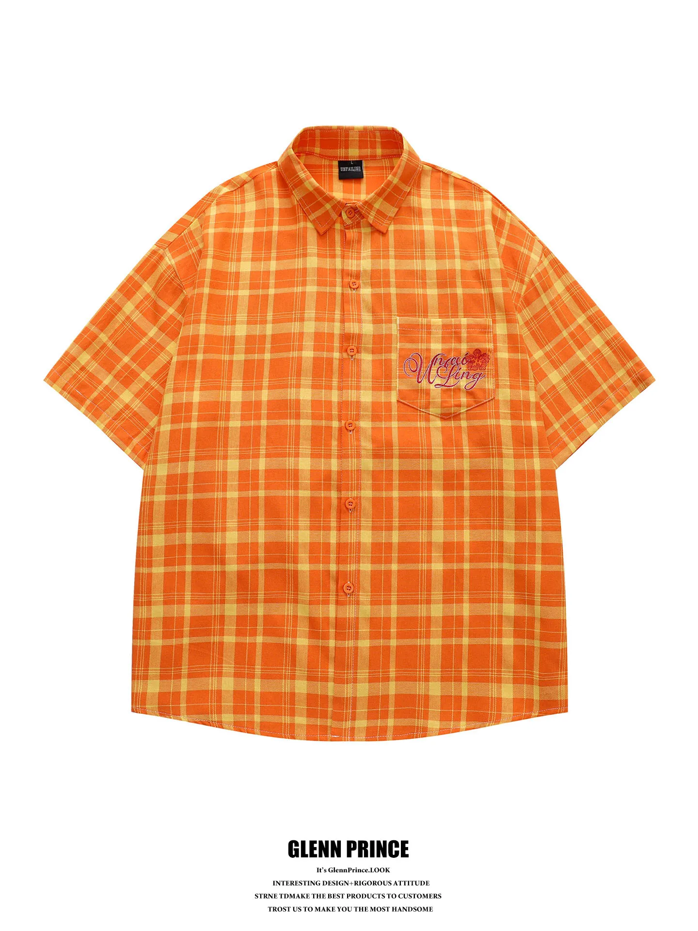 Dopamine Floral Letter Embroidery Short Sleeve Men's Shirt Trendy Brand Couple's Half Sleeve Orange Shirt Casual Loose Fit
Dopamine Floral Letter Embroidery Short Sleeve Men's Shirt Trendy Brand Couple's Half Sleeve Orange Shirt Casual Loose Fit