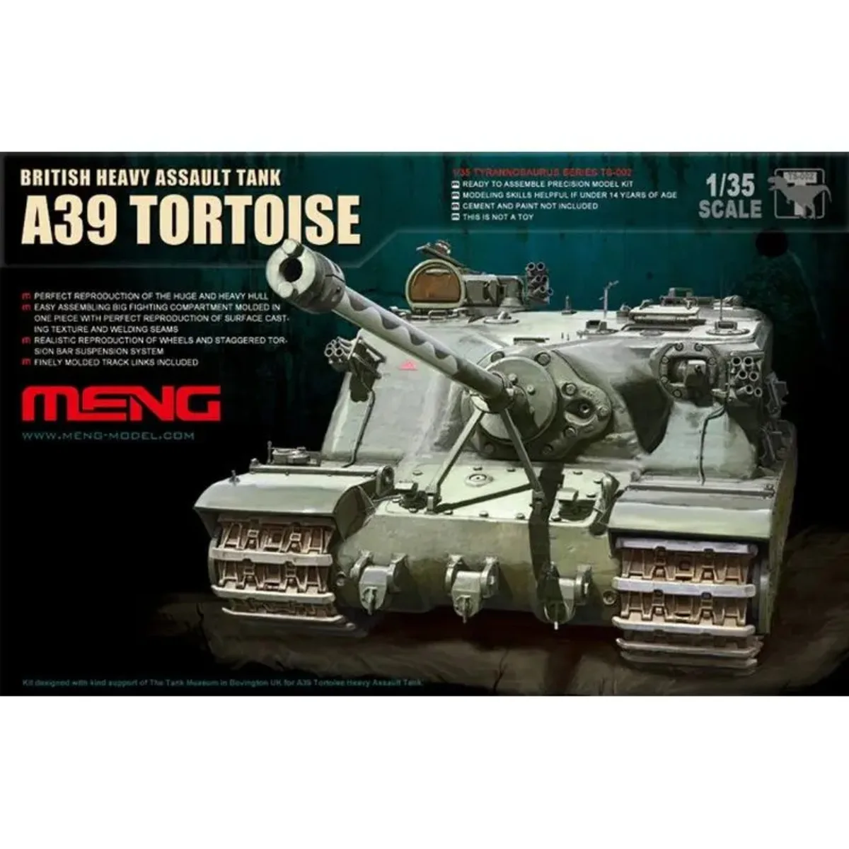 Модель Meng TS-002 1/35 Bristish Heavy Assault Tank A39 Черепаха - Набор масштабной модели в сборе Комплект пластиковых моделей
Модель Meng TS-002 1/35 Bristish Heavy Assault Tank A39 Черепаха - Набор масштабной модели в сборе Комплект пластиковых моделей