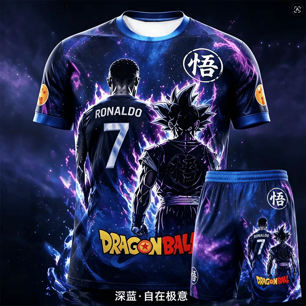 Adult and Children's C Dragon Ball Wukong Sports Set Super Saiyan 3D Printed T-shirt Shorts Two Piece Set
Adult and Children's C Dragon Ball Wukong Sports Set Super Saiyan 3D Printed T-shirt Shorts Two Piece Set