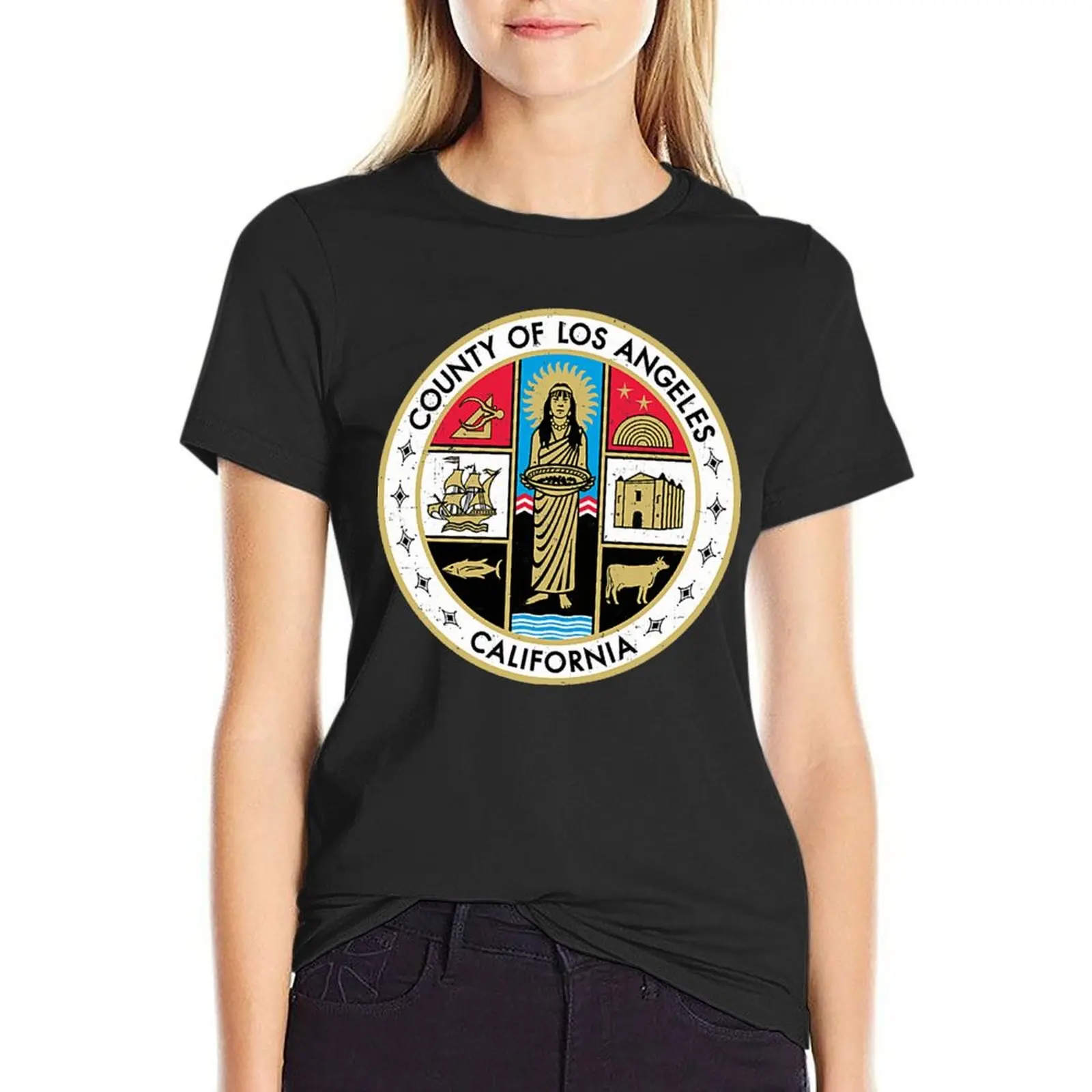 Seal of Los Angeles California County Colored merch T-Shirt vintage clothes tees new edition funnys summer blouses woman 2024
Seal of Los Angeles California County Colored merch T-Shirt vintage clothes tees new edition funnys summer blouses woman 2024
