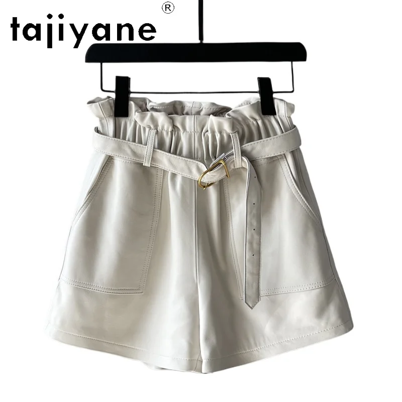 TAJIYANE Sheepskin Women's Shorts Loose Real Leather Shorts Wide Leg Short Pants Belt A-line Shorts for Woman High Waist Шорты
TAJIYANE Sheepskin Women's Shorts Loose Real Leather Shorts Wide Leg Short Pants Belt A-line Shorts for Woman High Waist Шорты