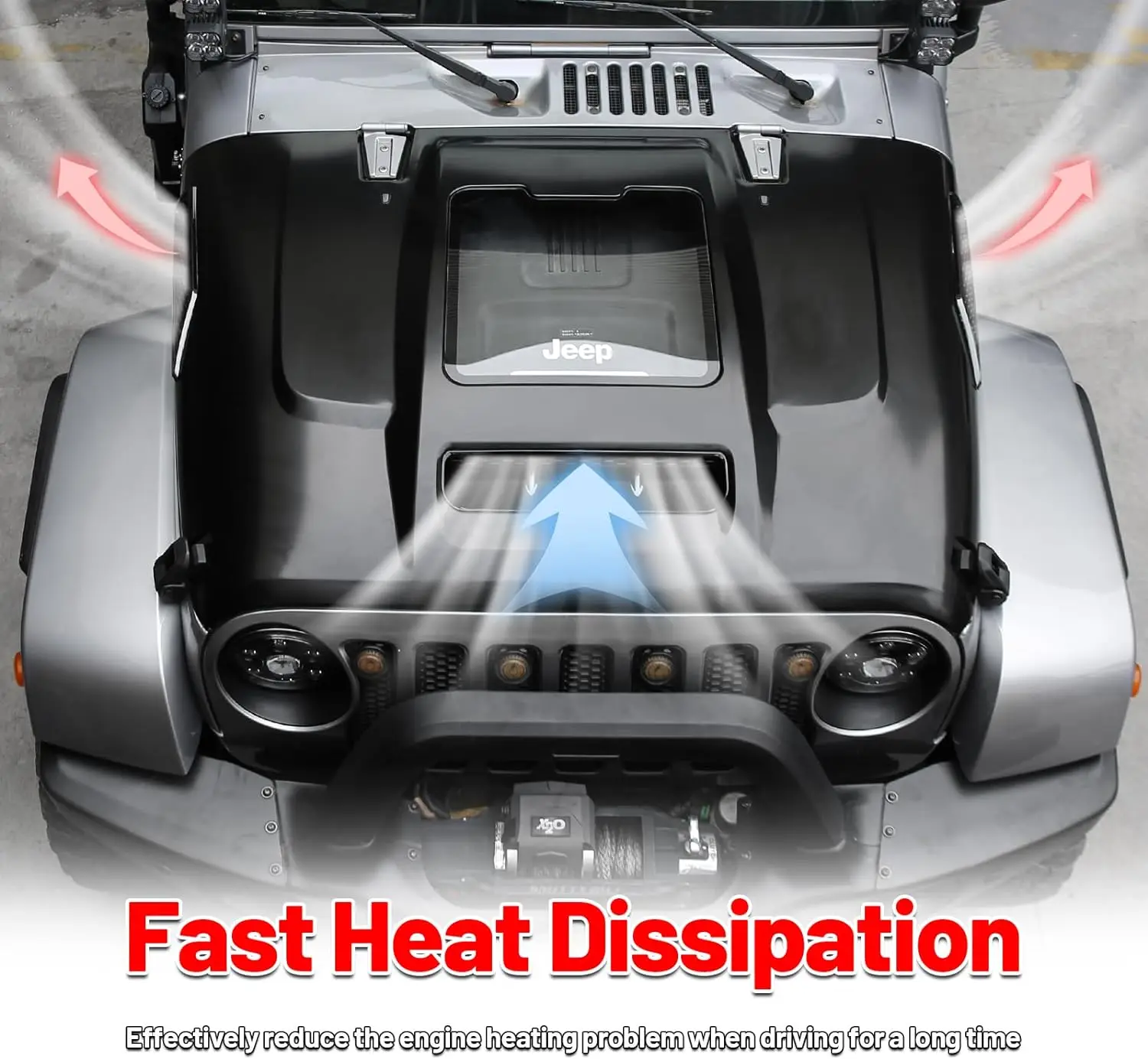 Replacement Hood Vented Heat Dispersion for 2007-2018 Jeep Wrangler JK JKU Hood Upgrade white icon
Replacement Hood Vented Heat Dispersion for 2007-2018 Jeep Wrangler JK JKU Hood Upgrade white icon