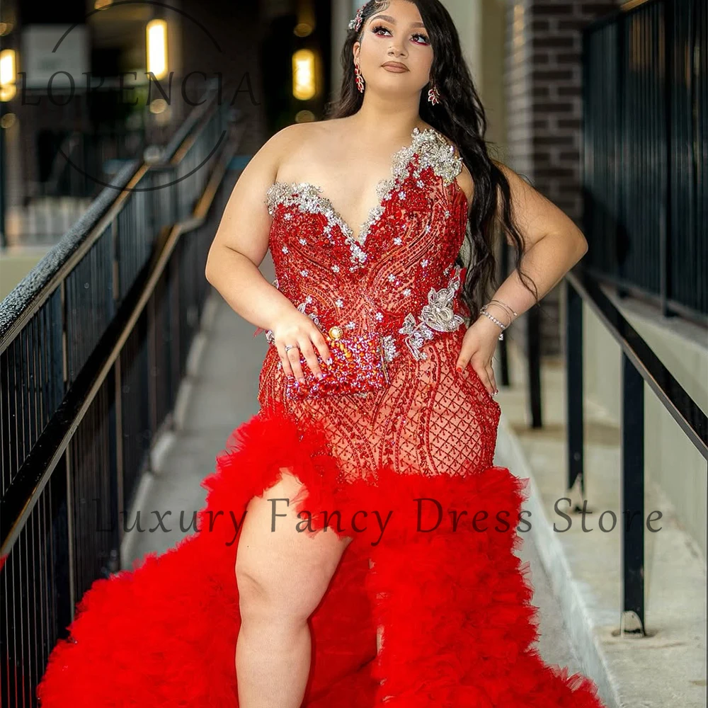 Luxury Sparkly Diamond Prom Dresses for Girl Tulle Ruffle Mermaid Wedding Party Gowns Customized Sexy vestidos largos fiesta
Luxury Sparkly Diamond Prom Dresses for Girl Tulle Ruffle Mermaid Wedding Party Gowns Customized Sexy vestidos largos fiesta