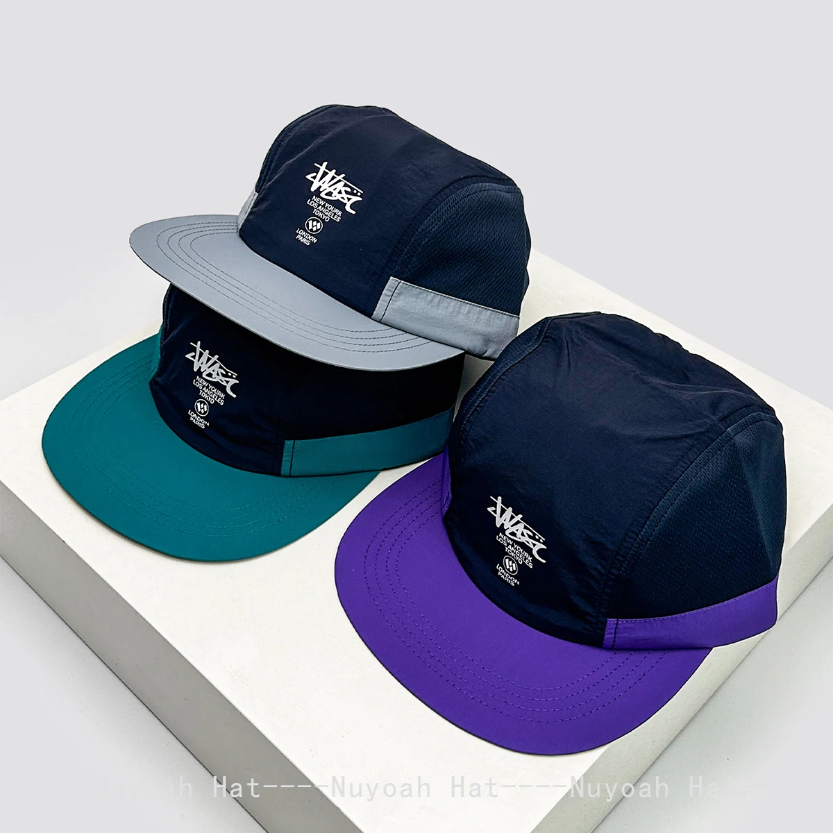 New Unisex Flat Eave Outdoor Letter Baseball Hats Sunshade Color Block Breathable Quick Drying Peaked Caps Versatile ins Fashion
New Unisex Flat Eave Outdoor Letter Baseball Hats Sunshade Color Block Breathable Quick Drying Peaked Caps Versatile ins Fashion