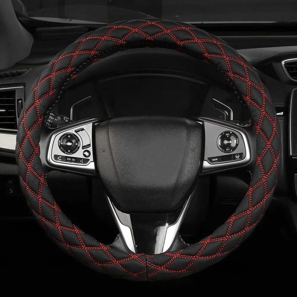 Universal Anti Slip Steering Wheel Cover Protector Breathable Leather Protection Trendy 38cm Car Accessories Car
Universal Anti Slip Steering Wheel Cover Protector Breathable Leather Protection Trendy 38cm Car Accessories Car