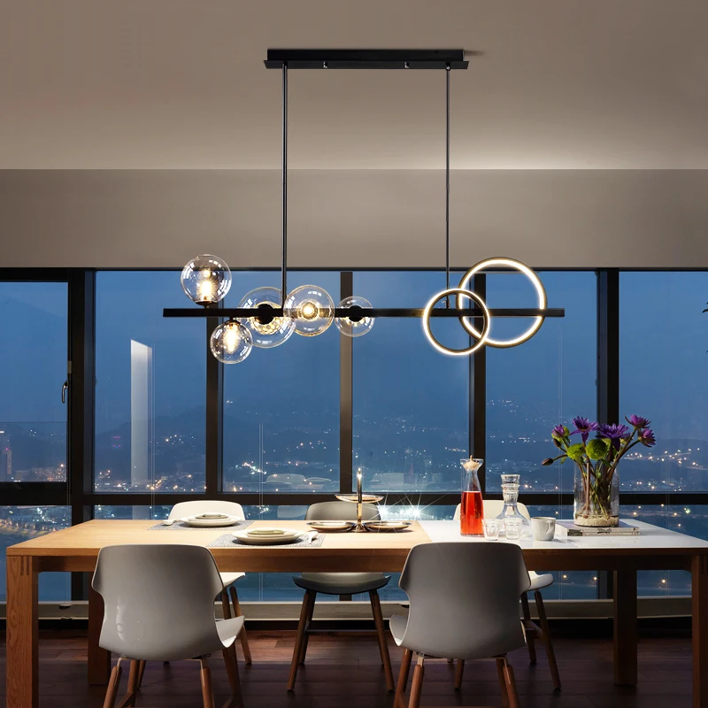 Restaurant lamp glass lampshade bar counter led Modern nordic chandelier black Pendant light Dining room light fixtures indoor
Restaurant lamp glass lampshade bar counter led Modern nordic chandelier black Pendant light Dining room light fixtures indoor