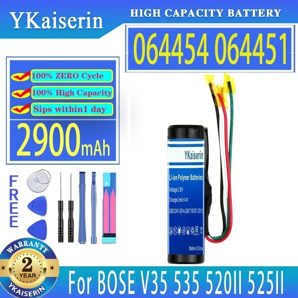 YKaiserin Battery 064454 064451 2900mAh For BOSE V35 535 520II 525II 535II T20 Series Bluetooth Speaker Bateria
YKaiserin Battery 064454 064451 2900mAh For BOSE V35 535 520II 525II 535II T20 Series Bluetooth Speaker Bateria