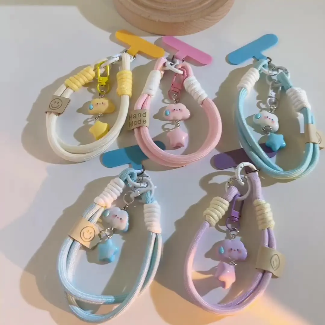 Colorful Mobile Phone Strap Short Wrist Strap Clouds Star Charm Keychain Camera Chain Lanyard Universal Phone Case Lanyard
Colorful Mobile Phone Strap Short Wrist Strap Clouds Star Charm Keychain Camera Chain Lanyard Universal Phone Case Lanyard