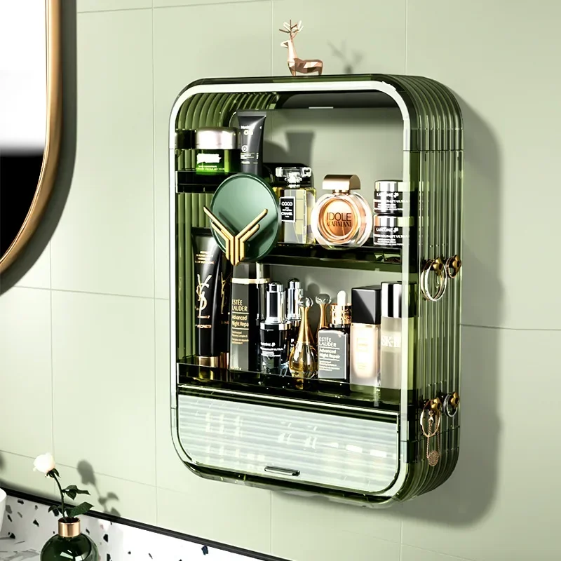 Light Luxury Wall-Mounted Storage Shelf Non-Perforated Multi-Layer Organizer For Cosmetics Suitable For Kitchen And Bathroom
Light Luxury Wall-Mounted Storage Shelf Non-Perforated Multi-Layer Organizer For Cosmetics Suitable For Kitchen And Bathroom