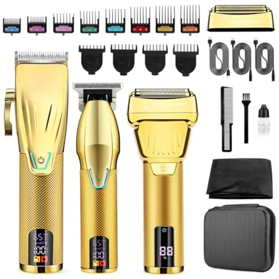 Hair Clippers for Men Professional, Cordless Beard Trimmer, 3 in 1 Clippers and Trimmers and Electric Razor Shaver Set with Bag
Hair Clippers for Men Professional, Cordless Beard Trimmer, 3 in 1 Clippers and Trimmers and Electric Razor Shaver Set with Bag
