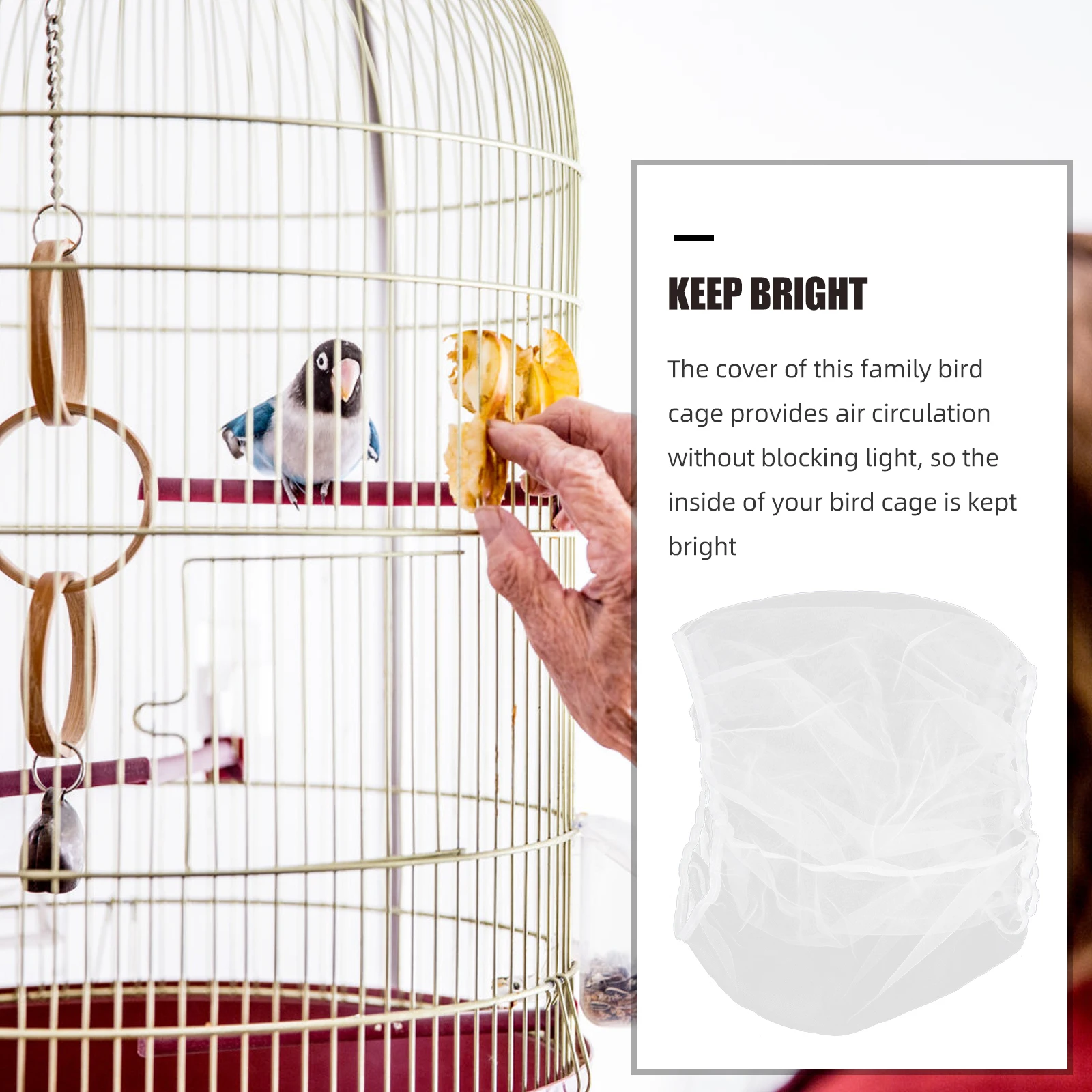 Bird Cage Cover Mesh Protective White Nylon Fabric Accessories Dust Proof Easy Clean Multipurpose Pet Supplies
Bird Cage Cover Mesh Protective White Nylon Fabric Accessories Dust Proof Easy Clean Multipurpose Pet Supplies