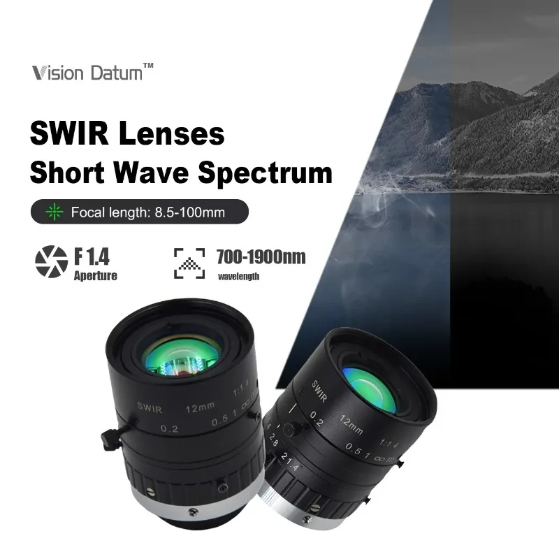 Cheap 2/3" C-mount Industrial Fixed Optics 900-1700nm Infrared SWIR Lens for InGaAs IMX990 Hyperspectral Cameras
Cheap 2/3" C-mount Industrial Fixed Optics 900-1700nm Infrared SWIR Lens for InGaAs IMX990 Hyperspectral Cameras