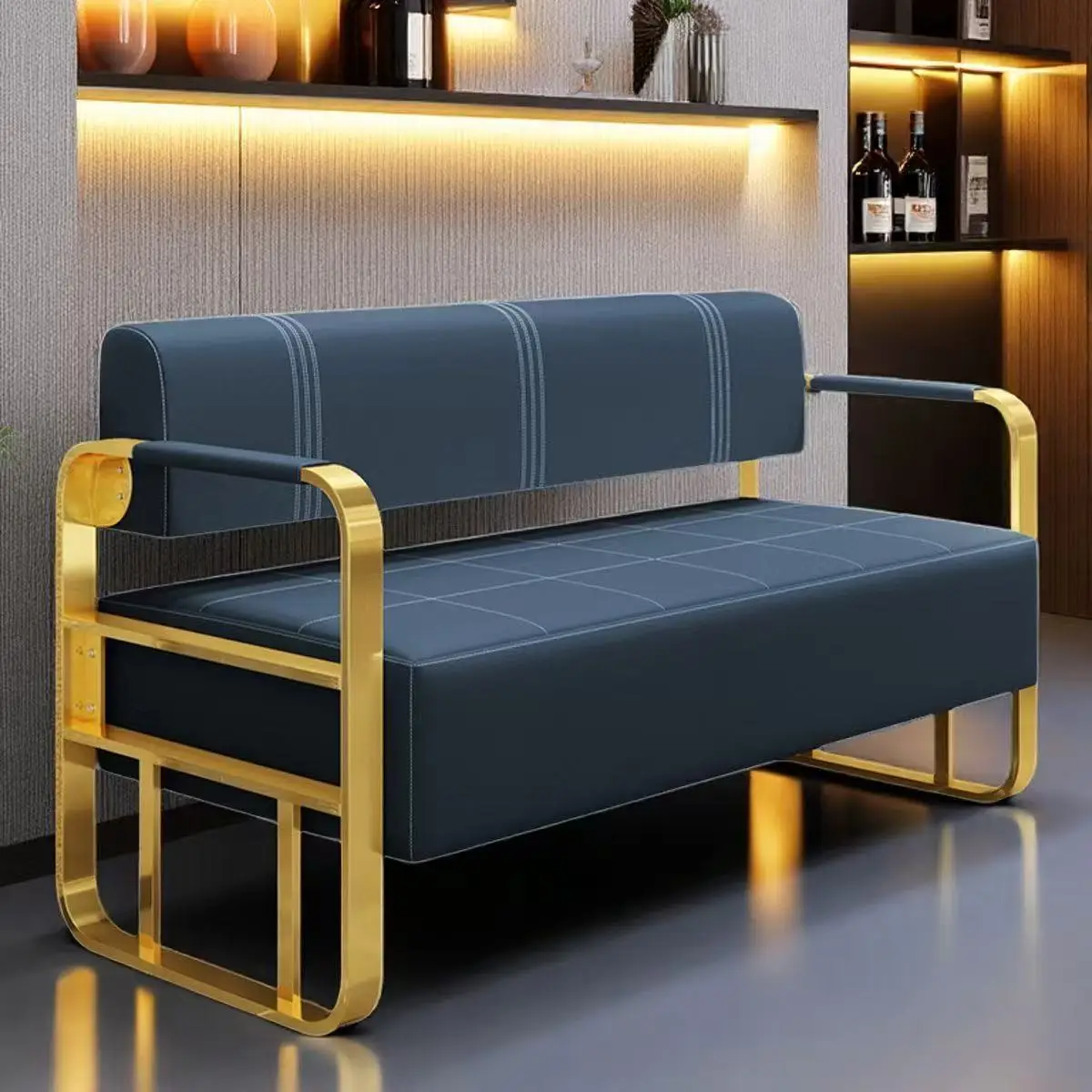 Golden Salon Furniture Beauty Salon Barber Shop Waiting Chair High Quality Waiting Sofa
Golden Salon Furniture Beauty Salon Barber Shop Waiting Chair High Quality Waiting Sofa