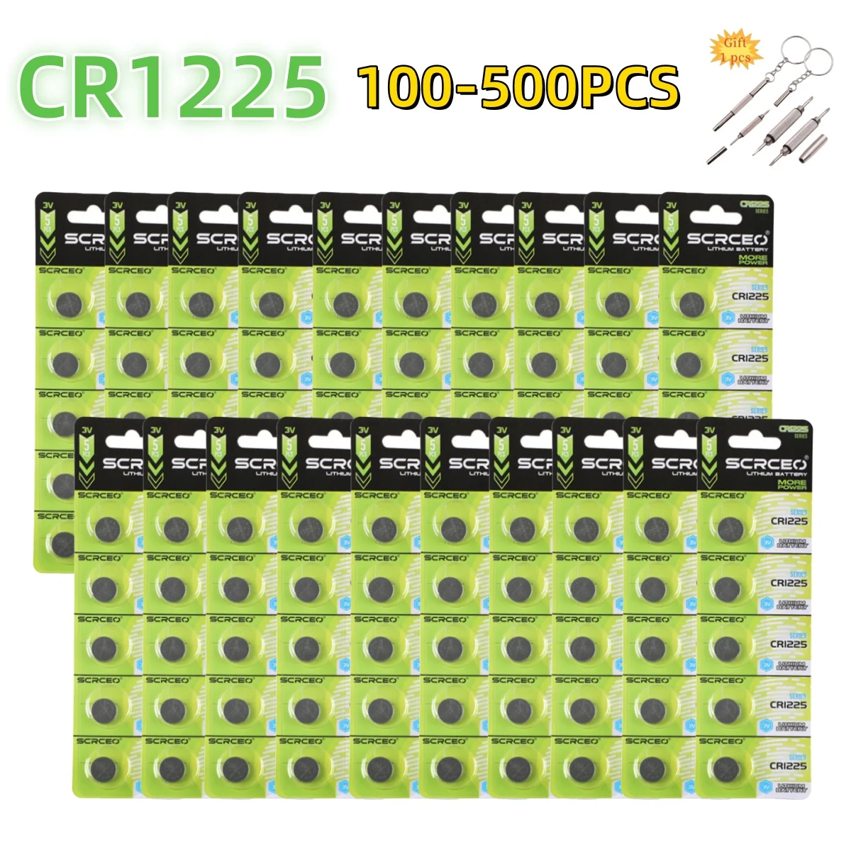 100-500pcs CR1225 3v Lithium Battery Bulk Compatible with CR 1225 Batteries BR1225 KL1225 ECR1225 for Calculator Watch Car Key
100-500pcs CR1225 3v Lithium Battery Bulk Compatible with CR 1225 Batteries BR1225 KL1225 ECR1225 for Calculator Watch Car Key
