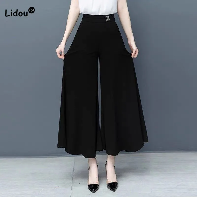 Fashion Women's Clothing Loose Thin Chiffon Solid Color Trousers Summer Casual Lady Elastic High Waist All-match Wide Leg Pants
Fashion Women's Clothing Loose Thin Chiffon Solid Color Trousers Summer Casual Lady Elastic High Waist All-match Wide Leg Pants