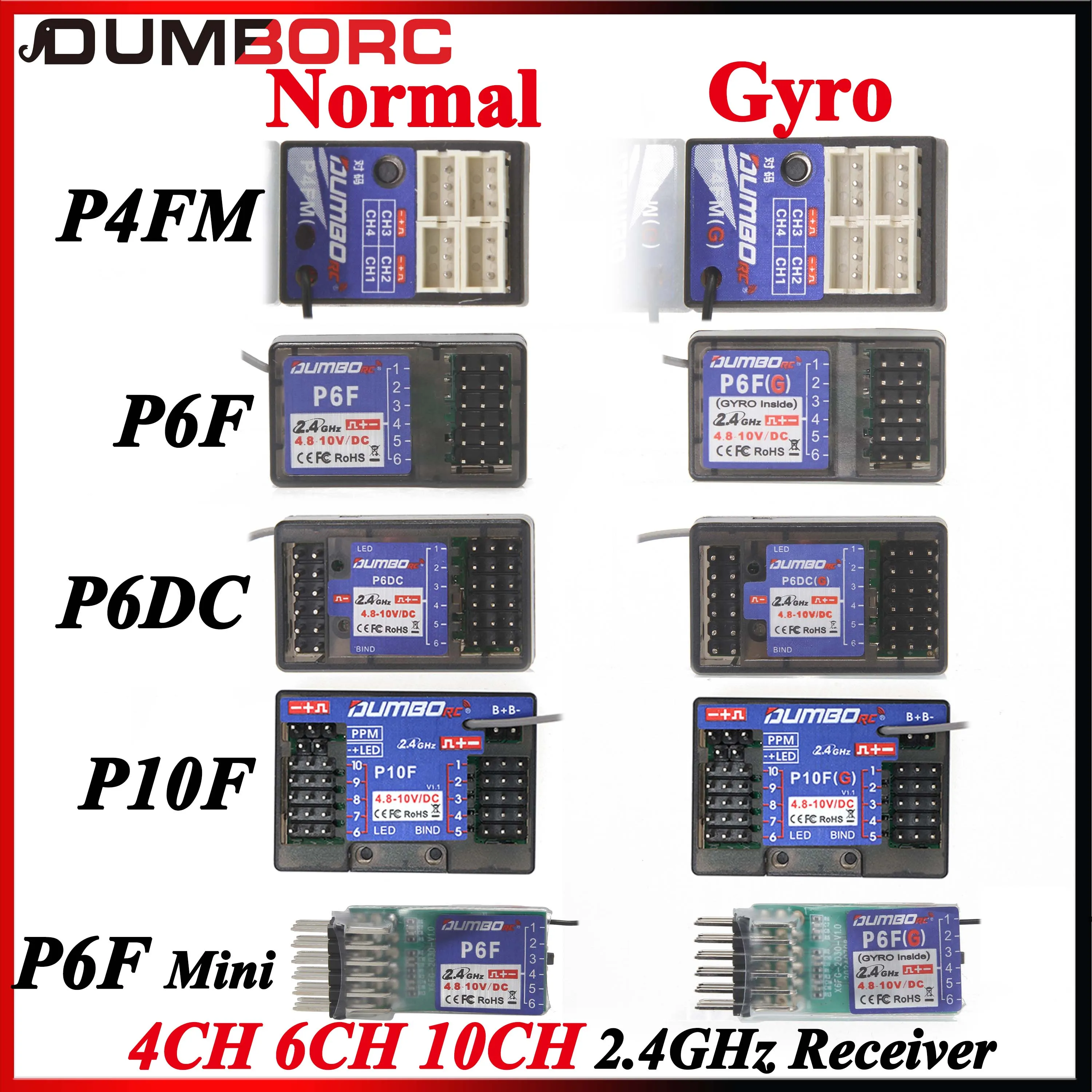 DUMBORC P6DC P10FG P4FMG P6FG MINI 4CH 6CH 10CH 10-канальный гироскопический приемник возврата напряжения для передатчика X4 X6 RC автомобиля лодка
DUMBORC P6DC P10FG P4FMG P6FG MINI 4CH 6CH 10CH 10-канальный гироскопический приемник возврата напряжения для передатчика X4 X6 RC автомобиля лодка