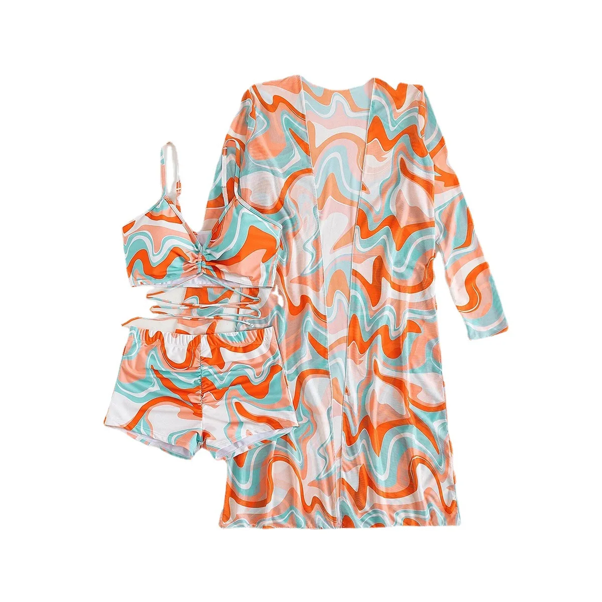 2023 European and American swimwear women's split three-piece high waist long-sleeved ins blouse Internet celebrity drawstring
2023 European and American swimwear women's split three-piece high waist long-sleeved ins blouse Internet celebrity drawstring