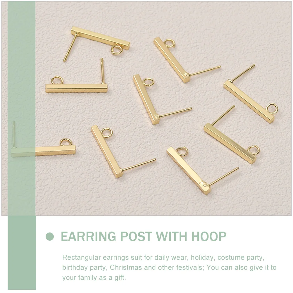 20pcs Stainless Steel Rectangular Earring Posts Studs With Hoops Diy Metal Studs Lightweight Durable Gold Color Party Festival
20pcs Stainless Steel Rectangular Earring Posts Studs With Hoops Diy Metal Studs Lightweight Durable Gold Color Party Festival
