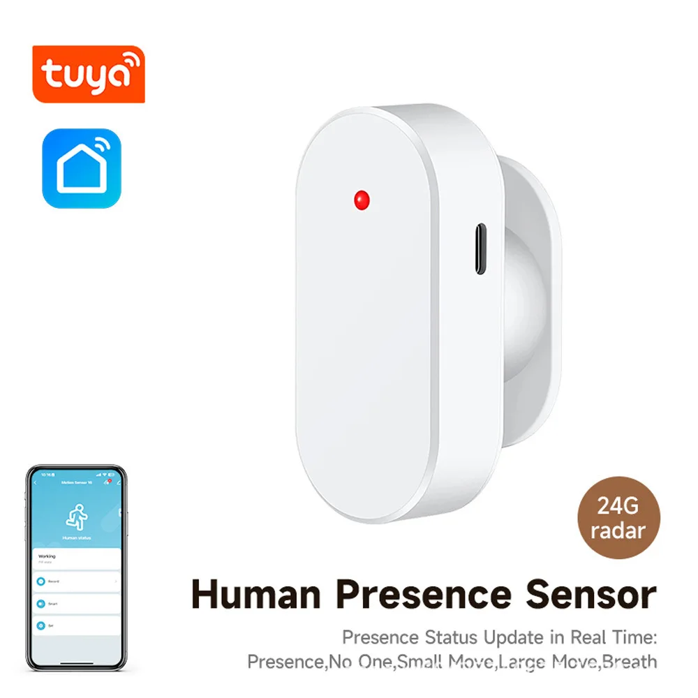 Tuya Wifi/Zigbee Human Presence Detector Smart Human Body PIR Sensor 24G Radar Detector Motion Sensors Support Smart life
Tuya Wifi/Zigbee Human Presence Detector Smart Human Body PIR Sensor 24G Radar Detector Motion Sensors Support Smart life