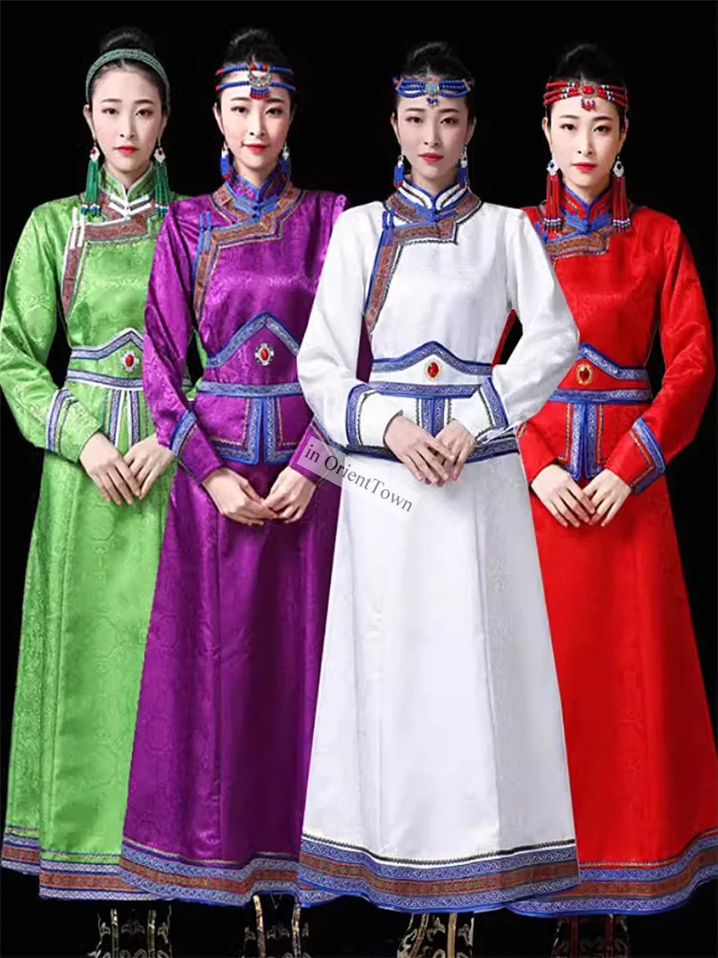 Ulaanbaatar Women Casual Daily Traditional Dress Mongolian Costume White Purple Blue Red Green Formal Robe Wear Dance Gown FE052
Ulaanbaatar Women Casual Daily Traditional Dress Mongolian Costume White Purple Blue Red Green Formal Robe Wear Dance Gown FE052
