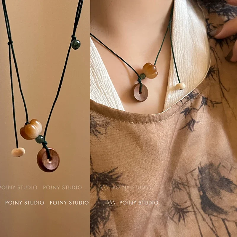 New Bodhi Pendant Woven Rope Necklace Temperament High-end Hanfu Accessories Clavicle Chain for Women
New Bodhi Pendant Woven Rope Necklace Temperament High-end Hanfu Accessories Clavicle Chain for Women
