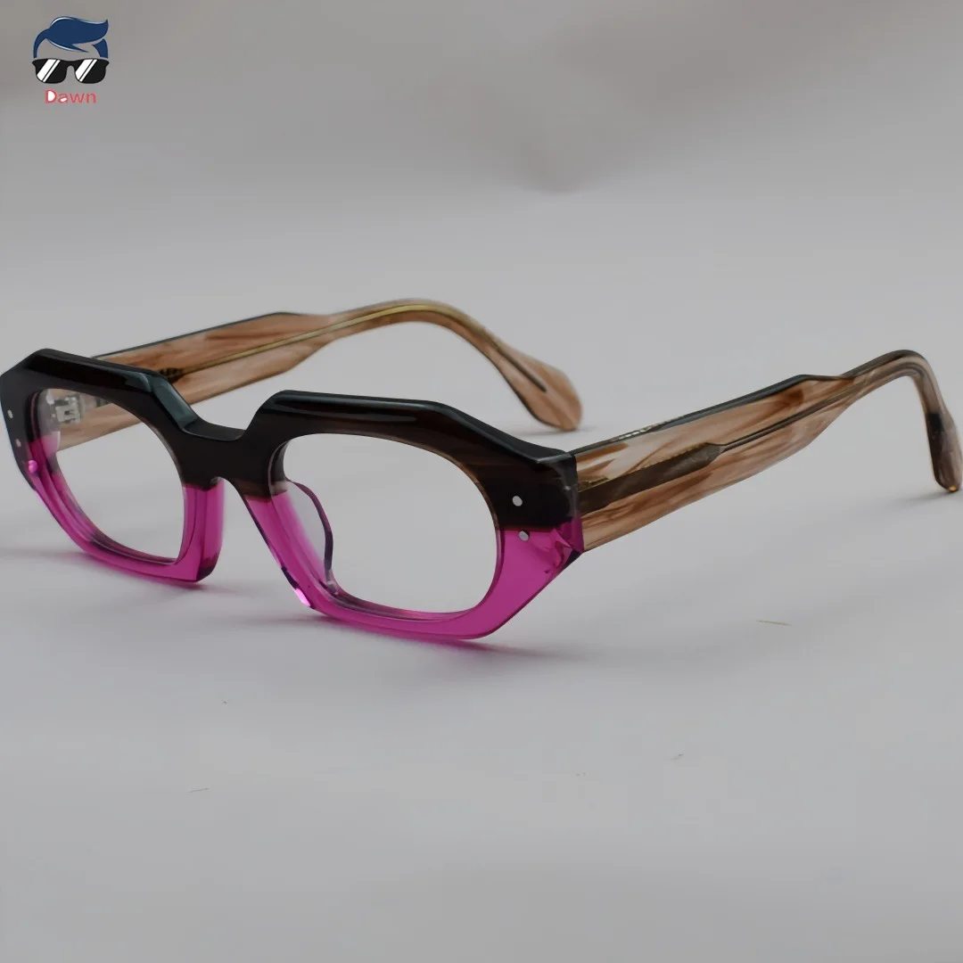 Оправы для очков из толстого ацетата в стиле ретро, нестандартной формы, ручной работы, для женщин и мужчин, для коррекции близорукости, с возможностью установки линз по рецепту
Оправы для очков из толстого ацетата в стиле ретро, нестандартной формы, ручной работы, для женщин и мужчин, для коррекции близорукости, с возможностью установки линз по рецепту