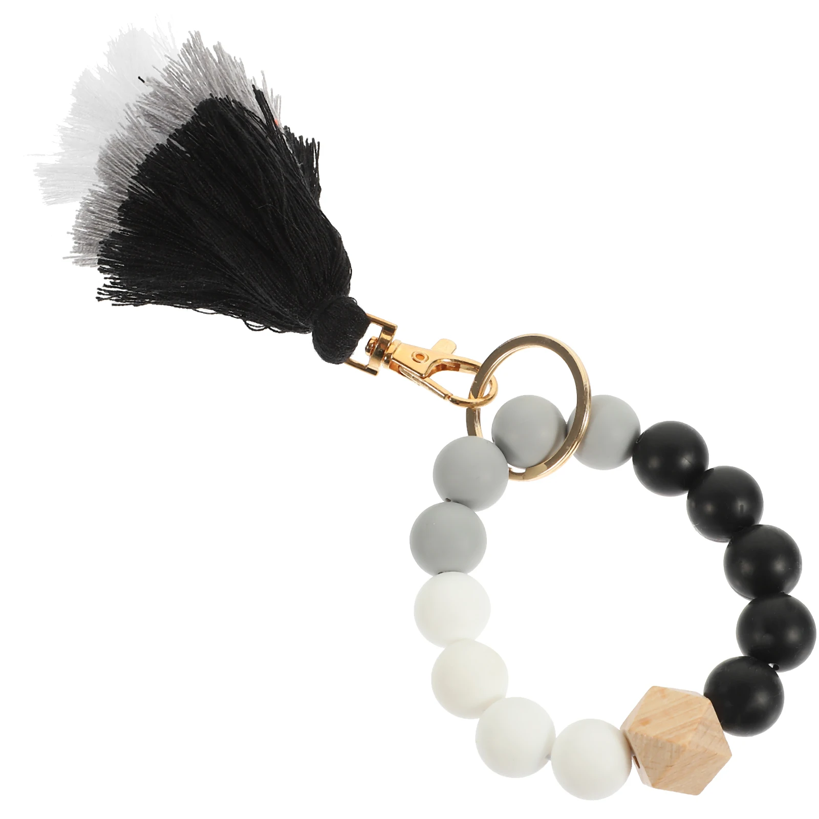 Silicone Bead Keychain Wristlet Cotton Thread Keyring Decor Beaded Bracelet Key Chain Bangle Tassel Key Pendant
Silicone Bead Keychain Wristlet Cotton Thread Keyring Decor Beaded Bracelet Key Chain Bangle Tassel Key Pendant