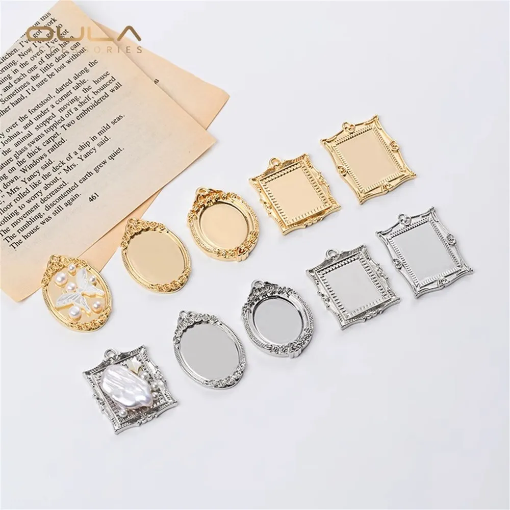 1pcs Copper Wrapped 14K Real Gold Baroque A Piao Pearl Photo Frame Oval Rectangular Self-made Pendant Diy Accessory
1pcs Copper Wrapped 14K Real Gold Baroque A Piao Pearl Photo Frame Oval Rectangular Self-made Pendant Diy Accessory