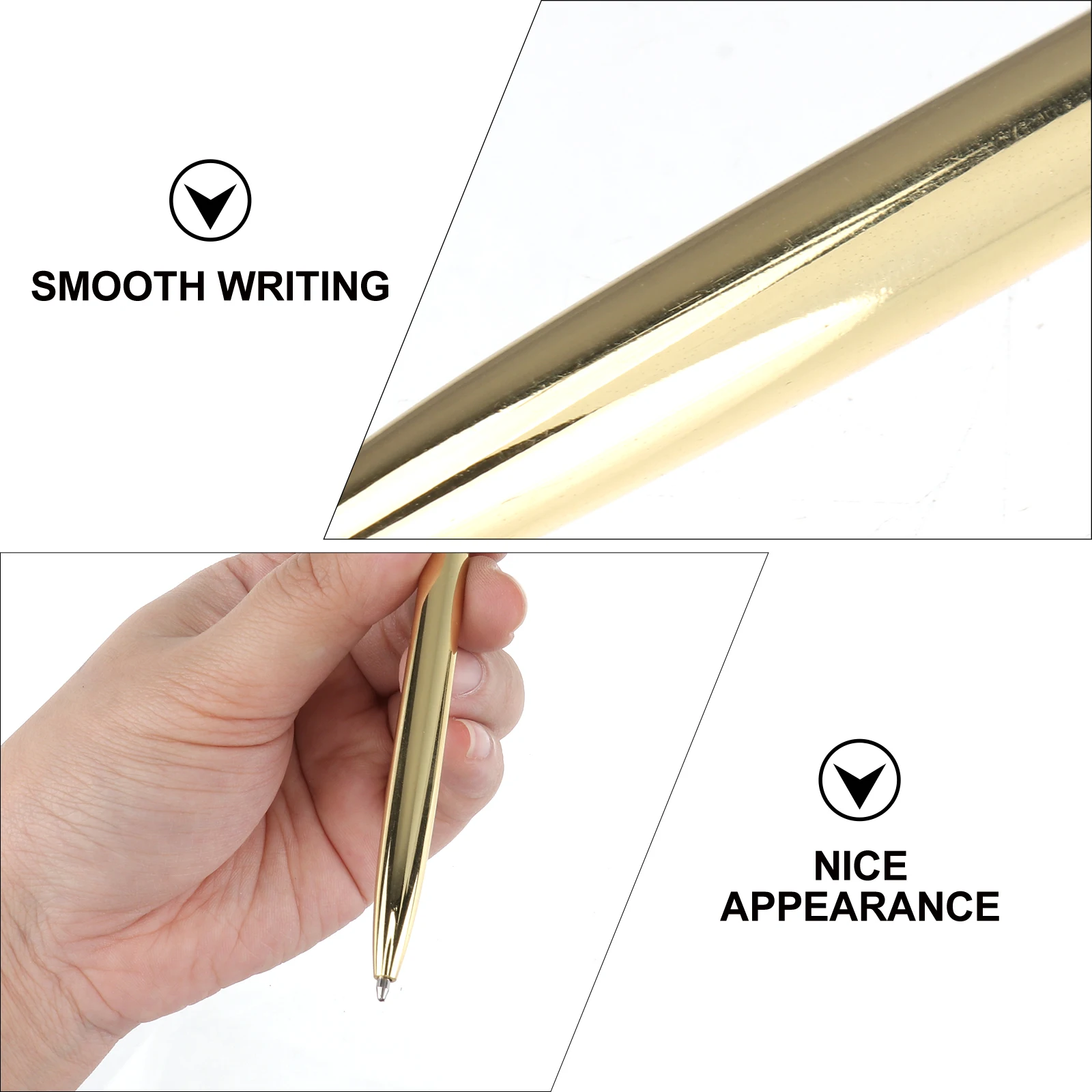 6 pcs Metal Ballpoint Pens Gold Plated Writing Black Refillable Ink for Portable Gift Students Teachers
6 pcs Metal Ballpoint Pens Gold Plated Writing Black Refillable Ink for Portable Gift Students Teachers