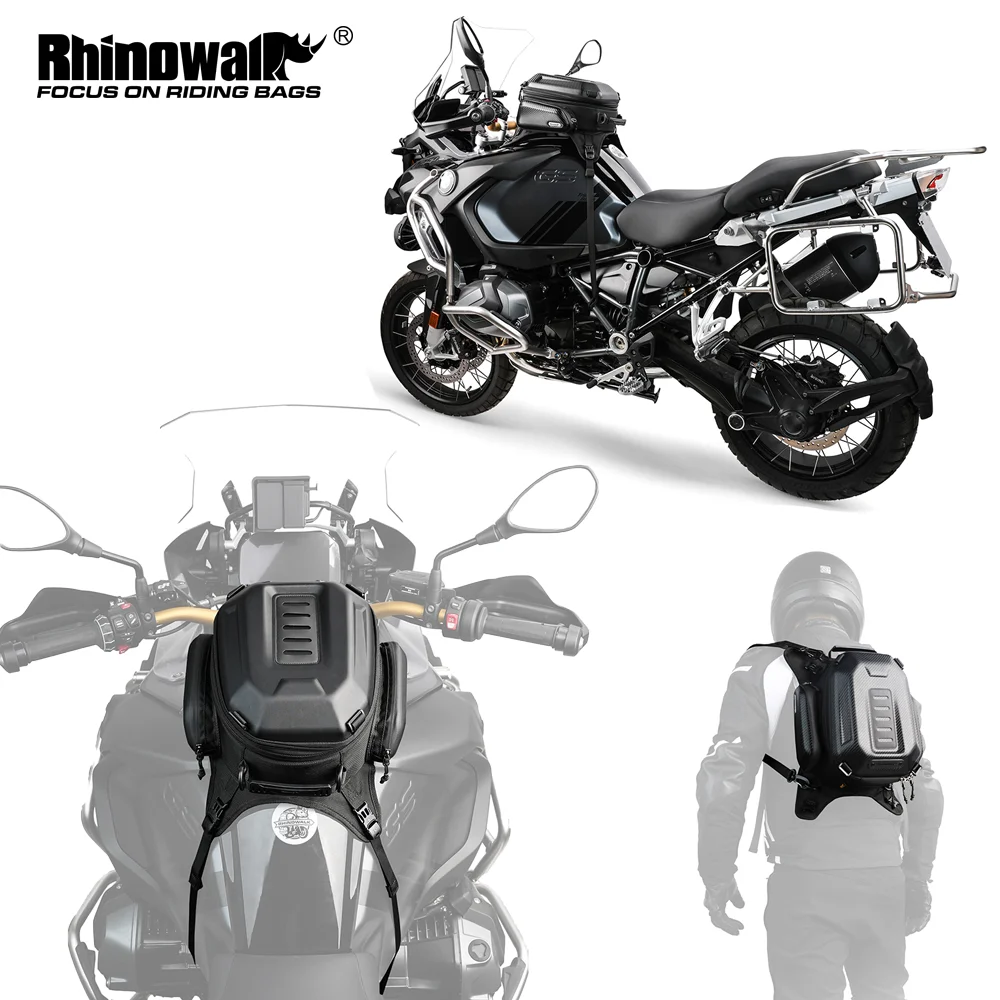 Rhinowalk Motorcycle Tank Bag 15L-18L Waterproof Saddle Bag Hardshell Backpack With Raincover Fits For Universal Motors ADV
Rhinowalk Motorcycle Tank Bag 15L-18L Waterproof Saddle Bag Hardshell Backpack With Raincover Fits For Universal Motors ADV