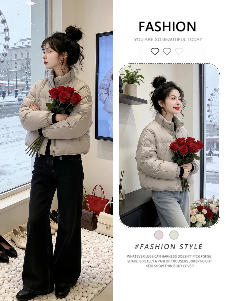 Faionable Stand Collar ort Cotton Jaet Women's Winter Thiened Loose Fit High End Feeling Cotton Coat Korean Sle
Faionable Stand Collar ort Cotton Jaet Women's Winter Thiened Loose Fit High End Feeling Cotton Coat Korean Sle