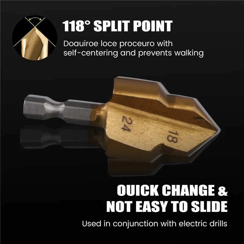 ABHB-PPR Lifting,3 Blades Stepped Drill Bit,Hexagon Shank Water Pipe Connection Tool 20/25/32Mm,Plumber Repairing Power Parts
ABHB-PPR Lifting,3 Blades Stepped Drill Bit,Hexagon Shank Water Pipe Connection Tool 20/25/32Mm,Plumber Repairing Power Parts