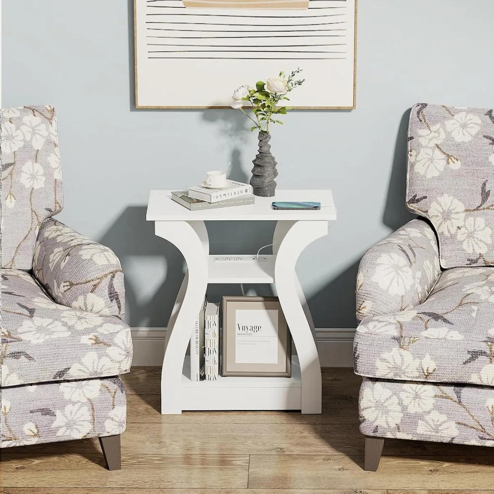 End Table with Charging Station, Side Table with USB Ports and Outlets, 3 Tier Nightstand Sofa Table for Small Spaces
End Table with Charging Station, Side Table with USB Ports and Outlets, 3 Tier Nightstand Sofa Table for Small Spaces