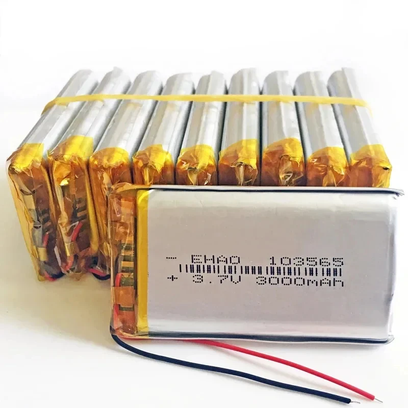 Lot 10 PCS 3.7V 3000mAh LiPo Rechargeable Battery 103565 For GPS PSP DVD E-book Tablet PC Laptop power bank
Lot 10 PCS 3.7V 3000mAh LiPo Rechargeable Battery 103565 For GPS PSP DVD E-book Tablet PC Laptop power bank