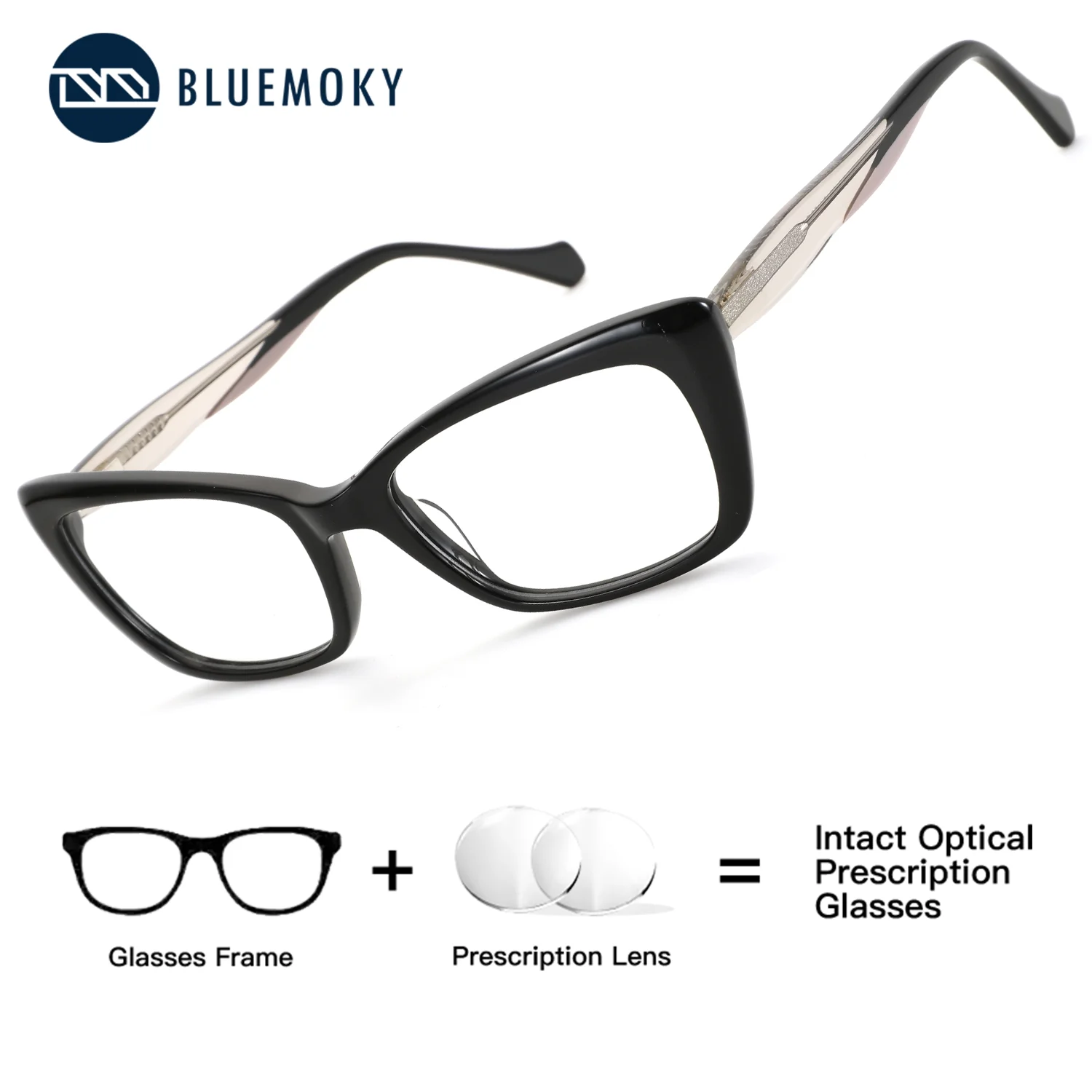 BLUEMOKY Handmade Acetate Butterfly Prescription Glasses Woman Anti Blue Light Medical Prescription Lenses Correction Eyeglasses
BLUEMOKY Handmade Acetate Butterfly Prescription Glasses Woman Anti Blue Light Medical Prescription Lenses Correction Eyeglasses