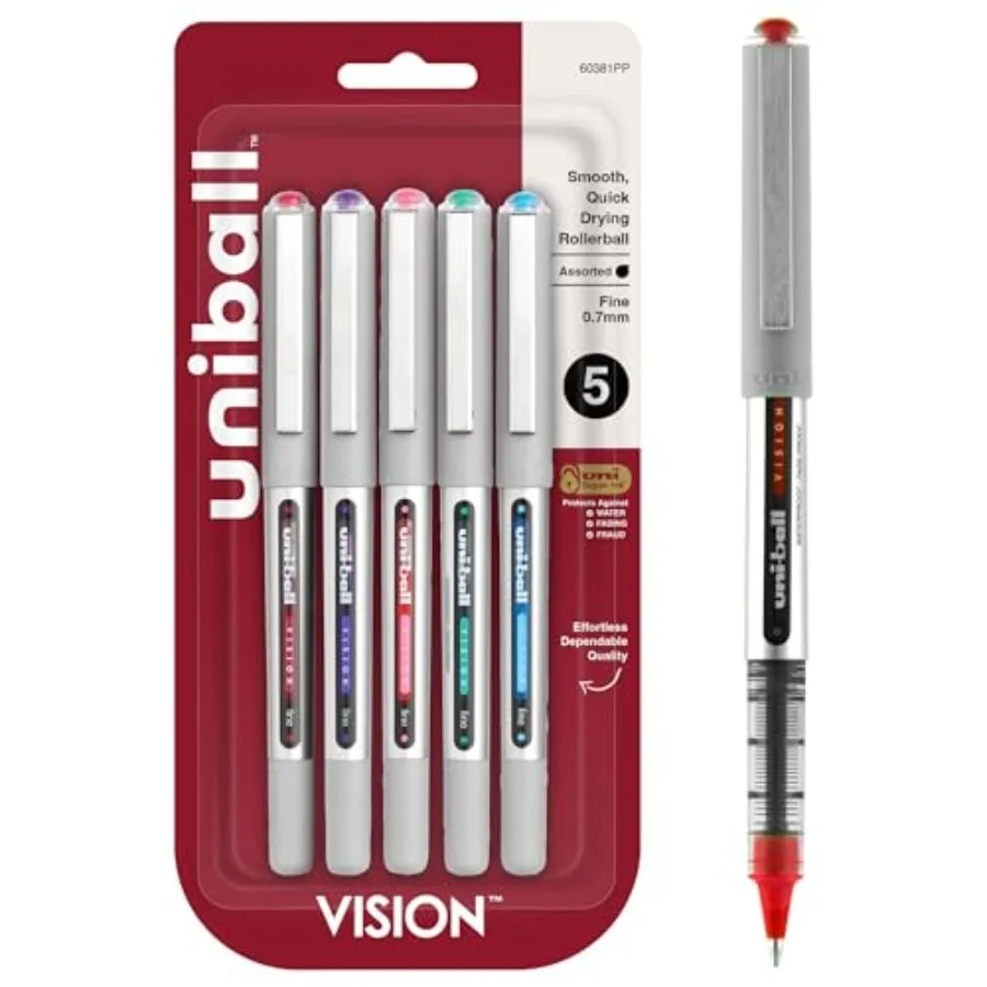 60381PP Vision Rollerball Pens, Fine Point 0.7mm,Fashion Colors, 5 Count
60381PP Vision Rollerball Pens, Fine Point 0.7mm,Fashion Colors, 5 Count