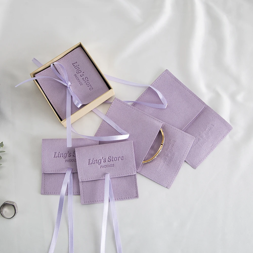 100Pcs Custom Logo Purple Jewelry Velvet Bag Microfiber Flannel Suede Velvet Envelope Bowknot Gift Packaging Pouch Candy Pockets
100Pcs Custom Logo Purple Jewelry Velvet Bag Microfiber Flannel Suede Velvet Envelope Bowknot Gift Packaging Pouch Candy Pockets