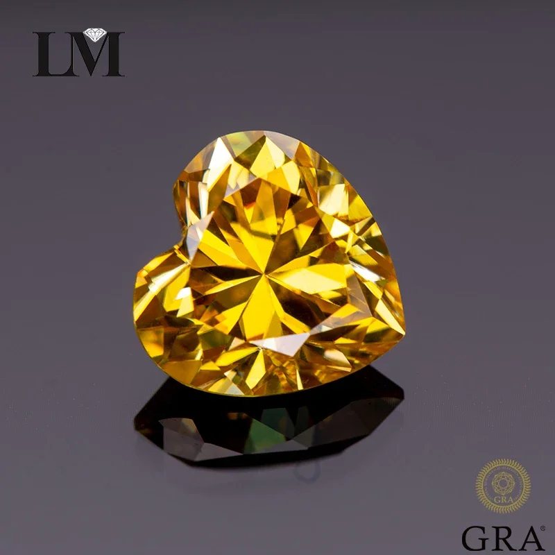 Moissanite Loose Stone Golden Yellow Color Heart Cut Lab Grown Diamond Advanced Jewelry Making Materials With GRA Certificate
Moissanite Loose Stone Golden Yellow Color Heart Cut Lab Grown Diamond Advanced Jewelry Making Materials With GRA Certificate