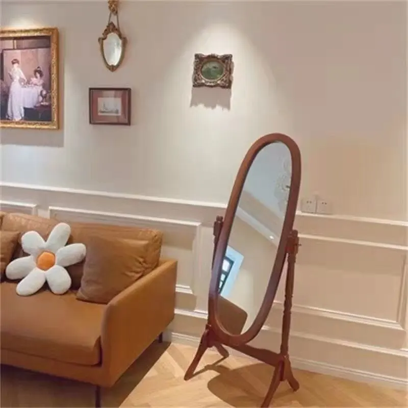 Oval Standing Aesthetic Decorative Mirrors Nordic Wooden Frame Mirrors Full Body Bedroom Design Specchio Home Decorations
Oval Standing Aesthetic Decorative Mirrors Nordic Wooden Frame Mirrors Full Body Bedroom Design Specchio Home Decorations